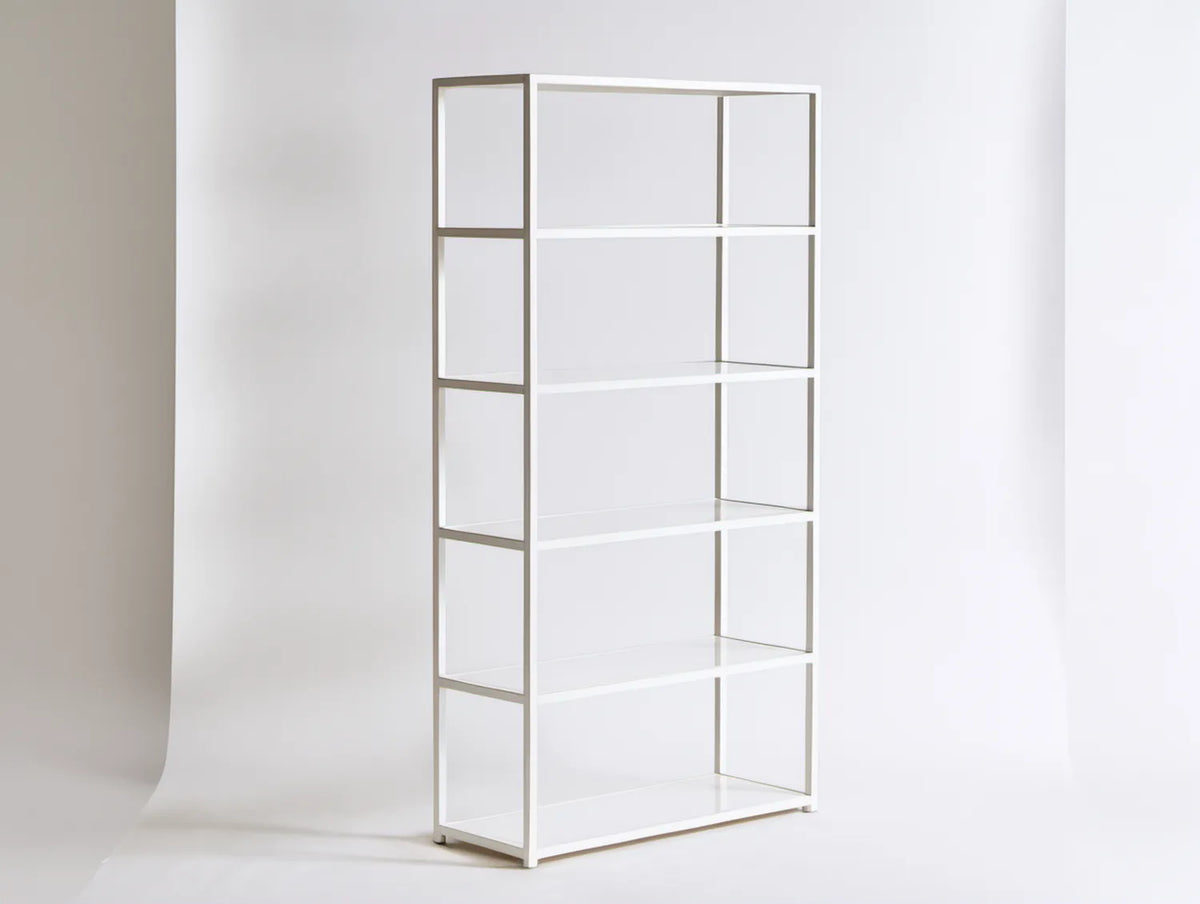 Biały stalowy regał minimalistyczny 80 x 35 x 180 cm, 5 półek