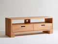 Szafka RTV z naturalnego dębu, MDF, 140 × 40 × 55 cm